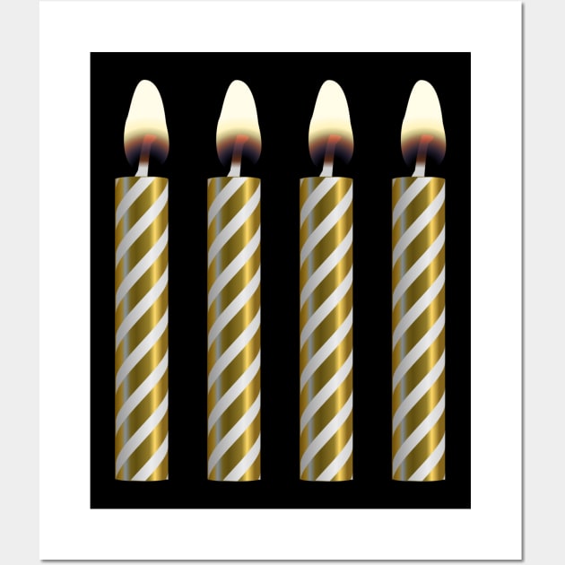 Four Candles Wall Art by Kerchow